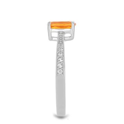 BUY 925 SILVER NATURAL ORANGE ETHIOPIAN OPAL GEMSTONE RING 